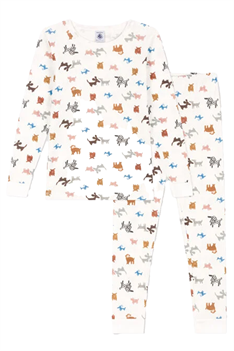 Pyjamas Hundar - Vit