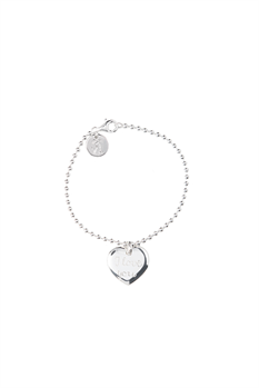 Armband kedja big heart (Silver)
