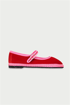 Ballerina Mary Jane - Röd/Rosa