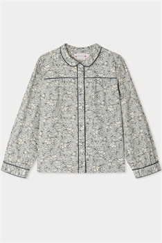 Blus Josseline - Grågrön/Offwhite