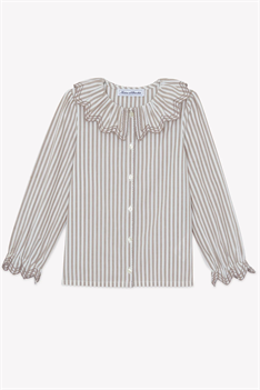 Blus Krage - Beige/Vit