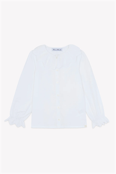 Blus Spetskrage - Vit