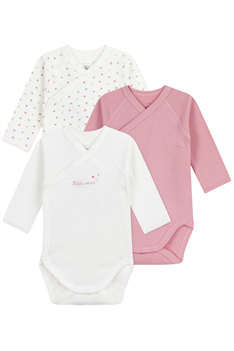 Body Hjärtan - Vit/Rosa