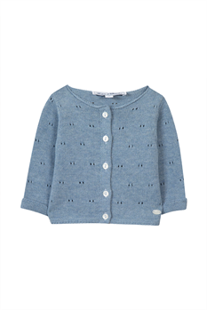 Cardigan Hålmönster  (Blå)