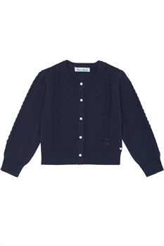 Cardigan Hålmönster (Marin)