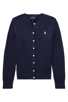 Cardigan Kabelstickad - Marin
