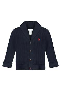 Cardigan Kabelstickad - Marin