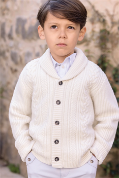 Cardigan Sjalkrage - Offwhite