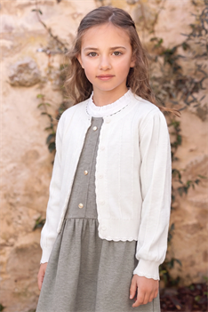 Cardigan Stickad - Offwhite