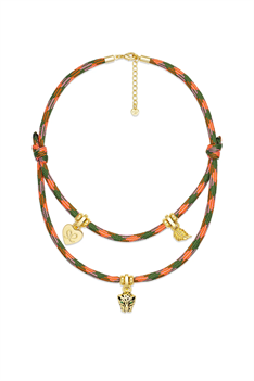 Halsband Tulum - Rosa/Grön