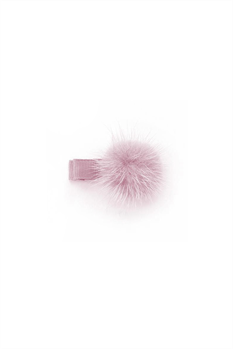 Hårspänne Pompom (Ljusrosa)