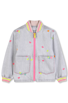 Jeansjacka Hjärtan - Grå