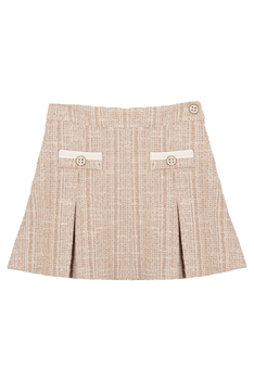 Kjol Tweed - Beige