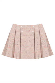 Kjol Tweed - Ljusrosa