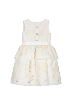 Klänning Blommor - Offwhite