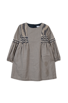 Klänning Smock - marin/beige