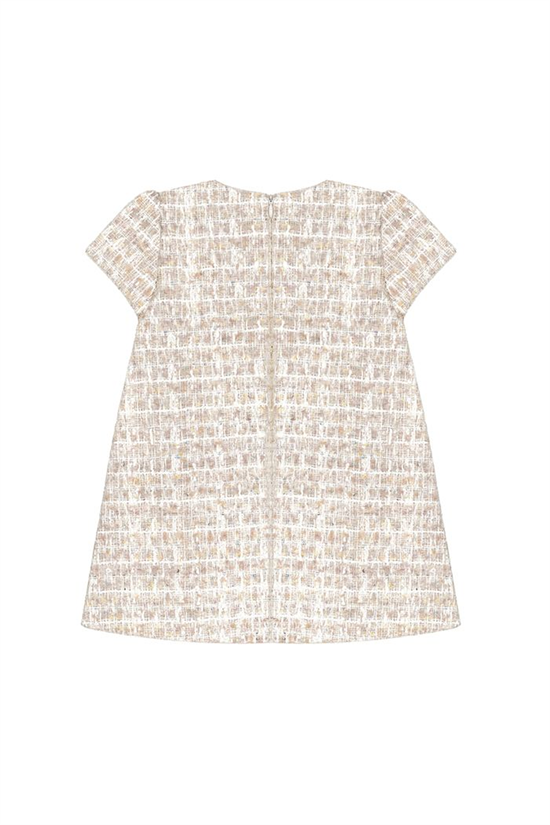 Klänning Tweed Rosett