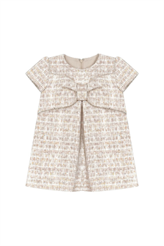 Klänning Tweed Rosett