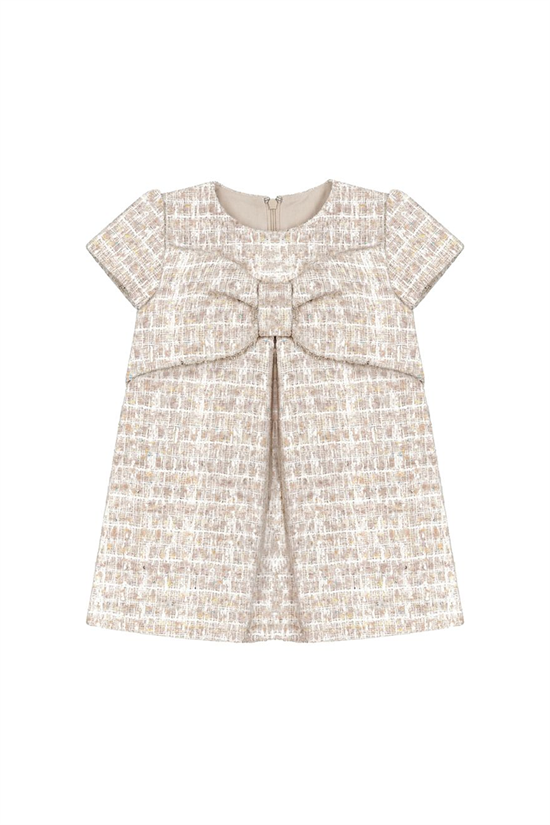 Klänning Tweed Rosett