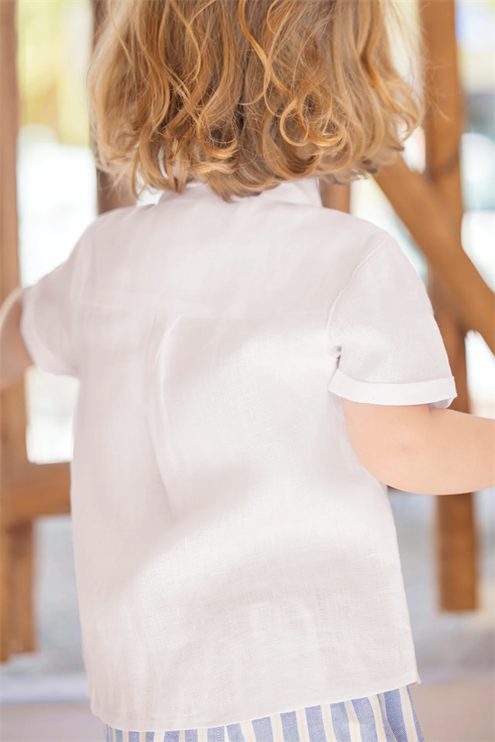 Linneskjorta Kort Ärm