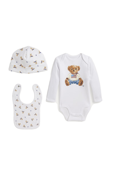 Presentbox Bear (vit/blå)