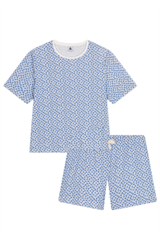 Pyjamas Blommor - Blå