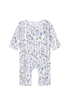 Pyjamas Blommor - Vit
