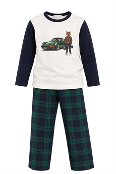 Pyjamas Porsche - Vit/Marin/Grön