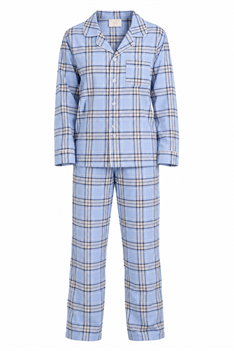 Pyjamas Rutig - Ljusblå
