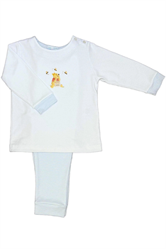 Pyjamas Winnie Pooh - vit/blå