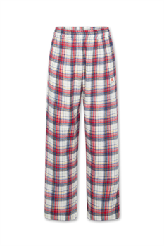 Pyjamasbyxa Rutig (Offwhite/Röd)