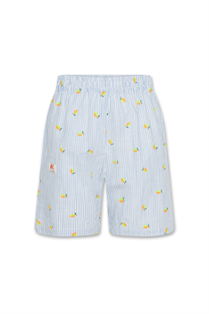 Pyjamasshorts Citron - Ljusblå