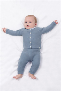 Set Byxa + Cardigan - Blå