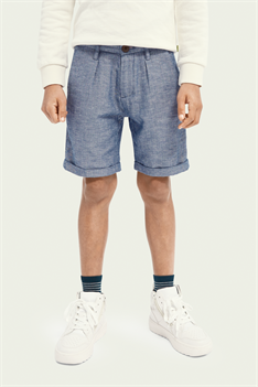 Shorts Fiskbensmönster - Blå