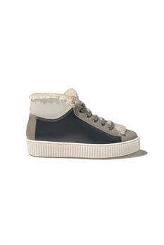 Sneaker Fårskinn (Svart/grå)