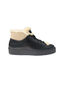 Sneaker Fårskinn - Svart/Offwhite