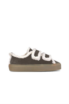 Sneaker Shearling Velcro - Brun