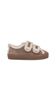 Sneaker Shearling Velcro (Ljusbeige)