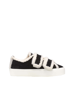 Sneaker Shearling Velcro - Svart