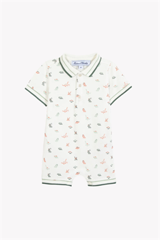 Sparkdräkt Dino - Offwhite/Grön