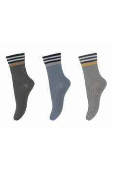 Strumpa 3-pack (Grå/Kaki/Blå)