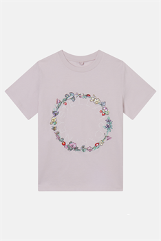 T-shirt Blomkrans - Ljuslila