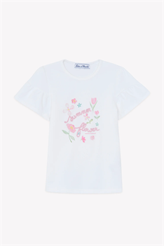 T-shirt Blommor - Offwhite