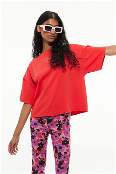 T-shirt Boxy - Korall