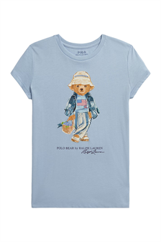 T-shirt Garden Bear - Ljusblå