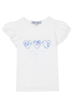 T-shirt Hjärtan - Vit
