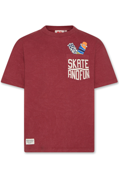 T-shirt Kanye Fun - Vinröd