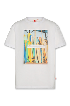 T-shirt Mat Surfboards - Vit