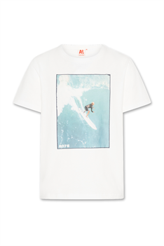 T-shirt Mat Waves - Offwhite