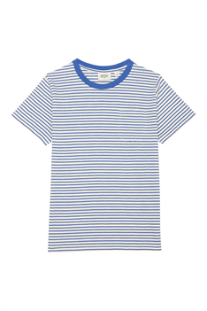 T-shirt Randig - Offwhite/blå